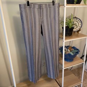 Banana Republic Grey Striped Trousers